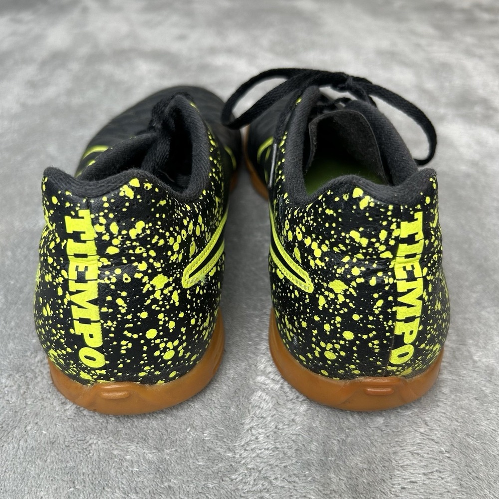 Nike Tiempo Rio II Indoor Soccer Shoes Men's Size US 8.5 Black Green 631523-007 - Picture 8 of 16